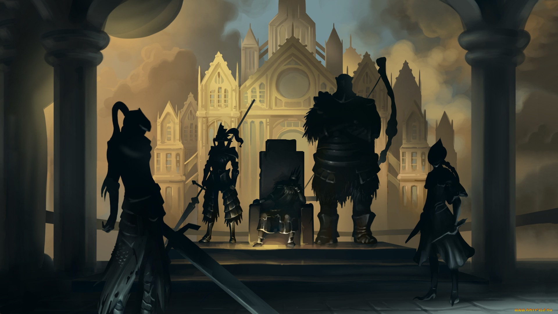 Dark Souls четыре рыцаря Гвина